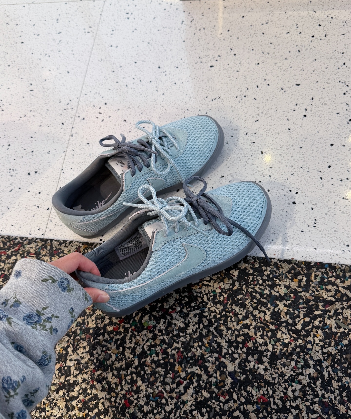 Nike Astrograbber FMME 日本新款 湖水藍 miumiu風 華夫格 復古鞋 IR5687-395