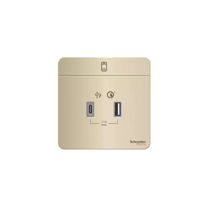 AVATARON奐尚兩位21W USB+TypeAC充電插座