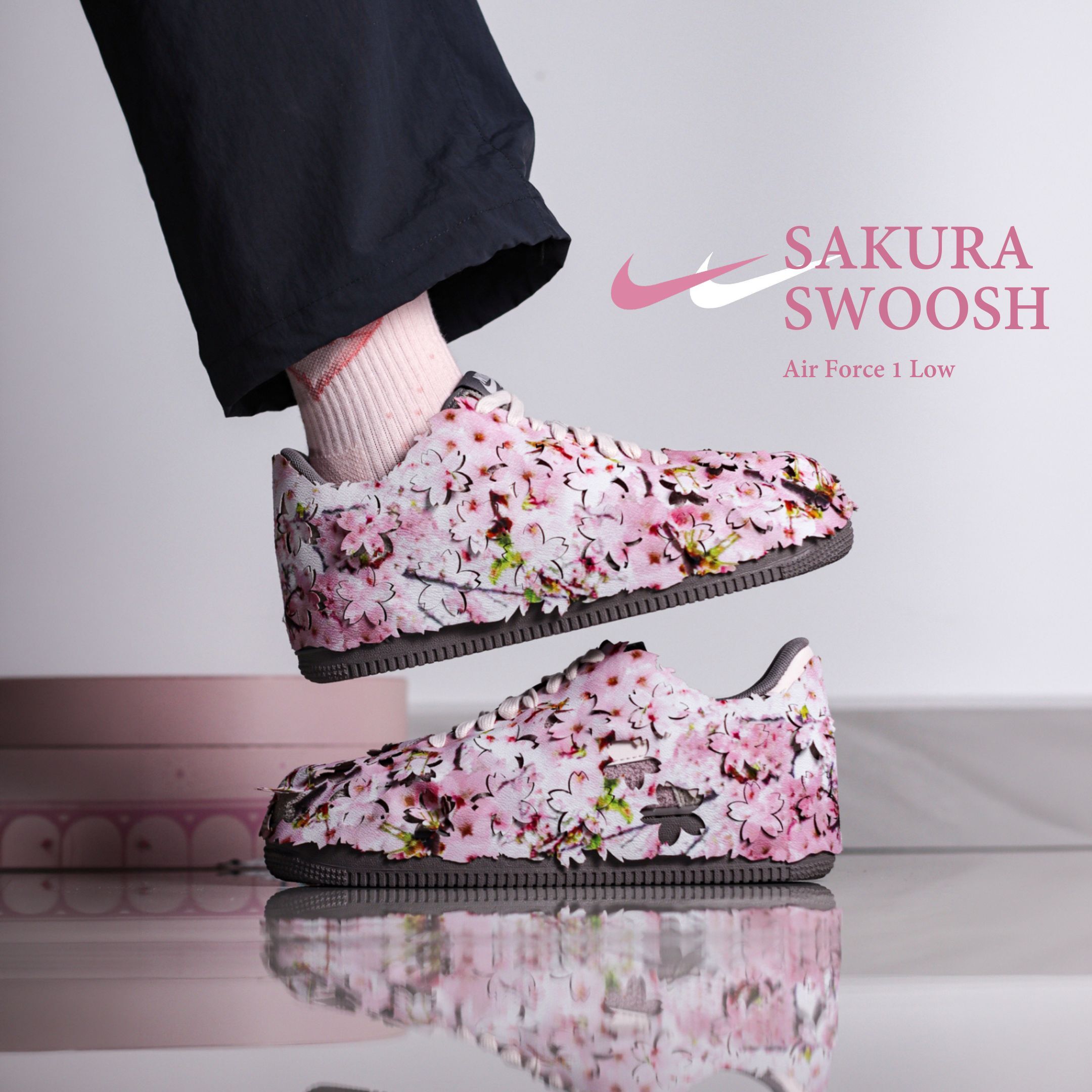 NICEDAY 代購 Nike Air Force 1 Low Cherry Blossom 櫻花 灰粉 撕撕樂 IQ3472-298