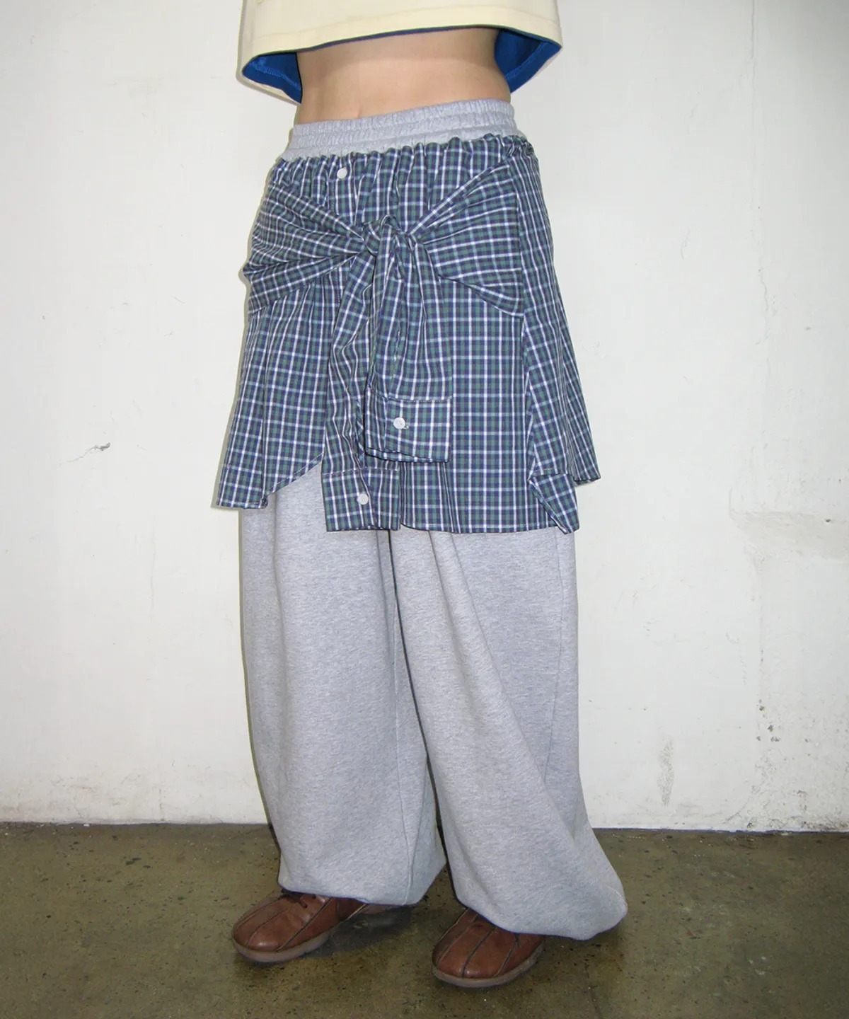 RONRON SHIRT LAYERED SWEAT PANTS