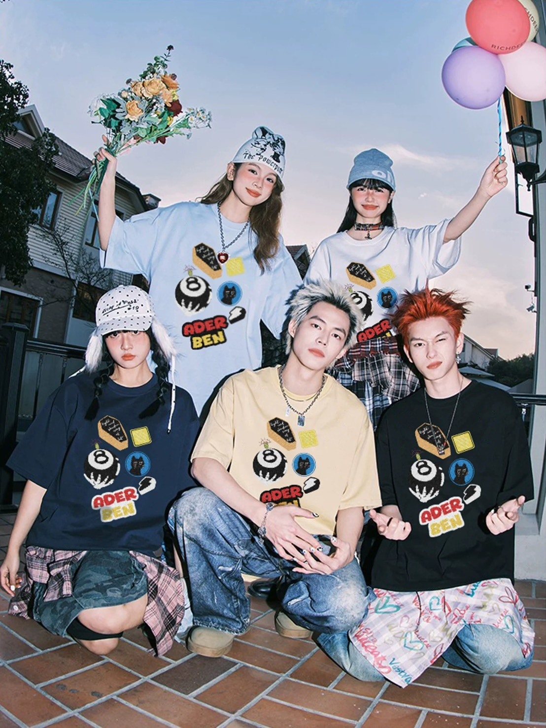 ADE 復古美式 重磅 圖案 #短袖