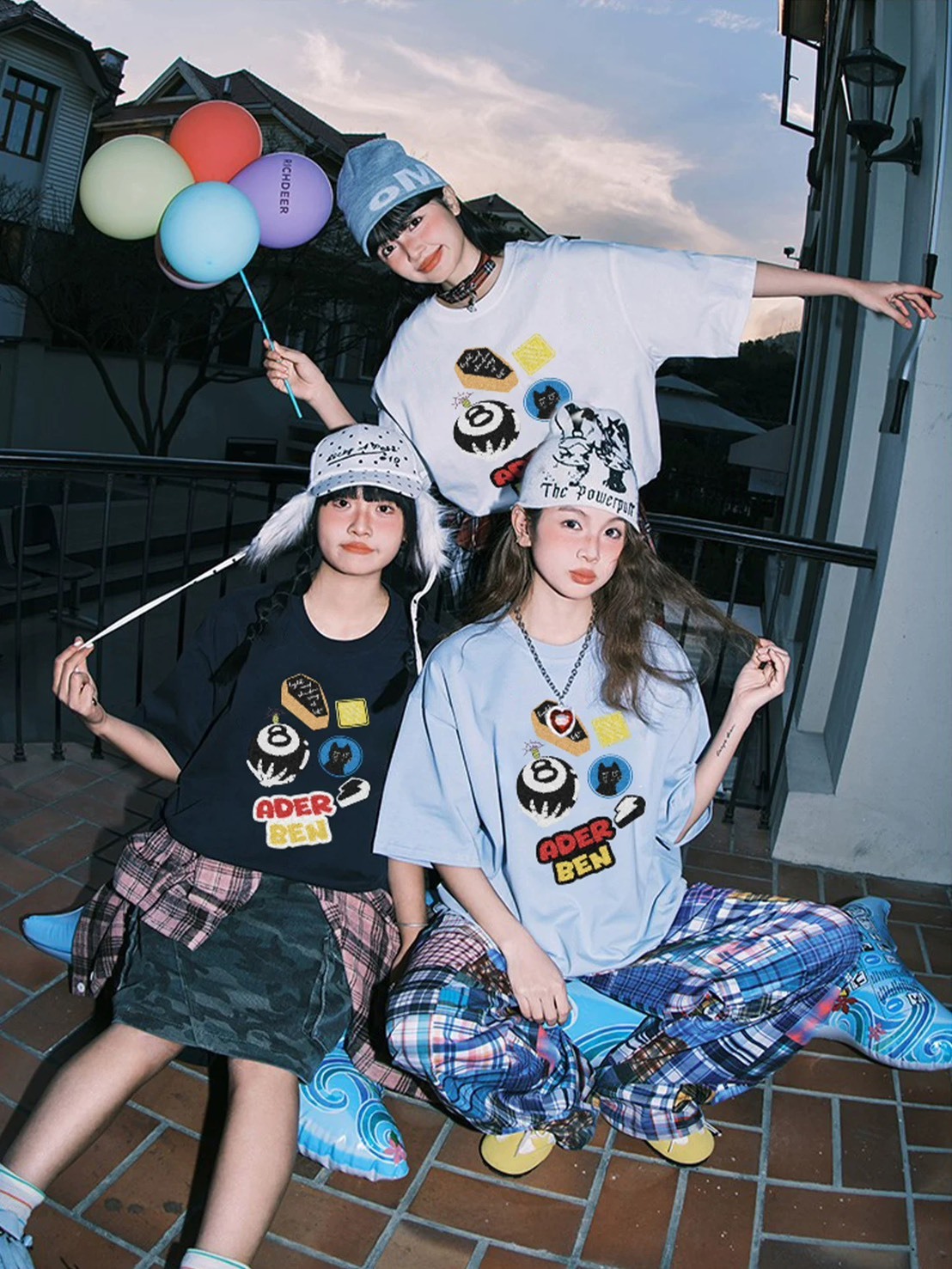 ADE 復古美式 重磅 圖案 #短袖