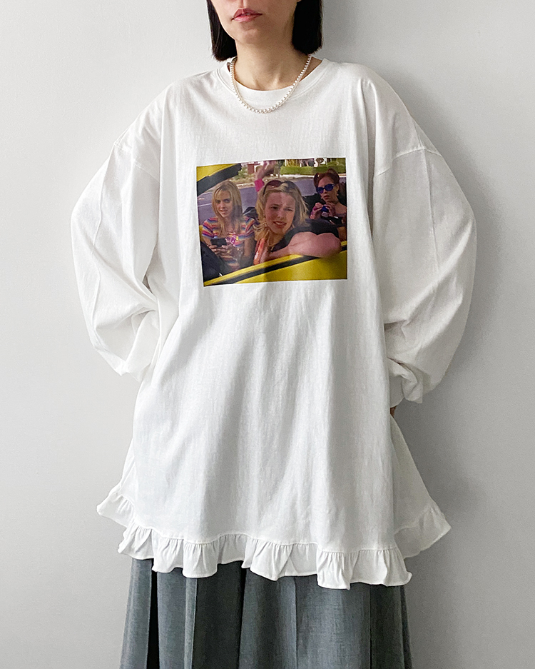 MKT-2887 塑料姊妹花邊T