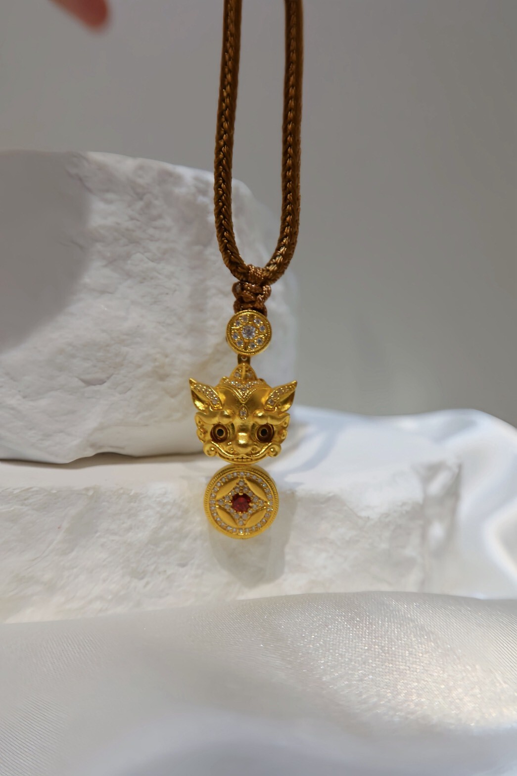 古法鑲鑽招財黃金貔貅