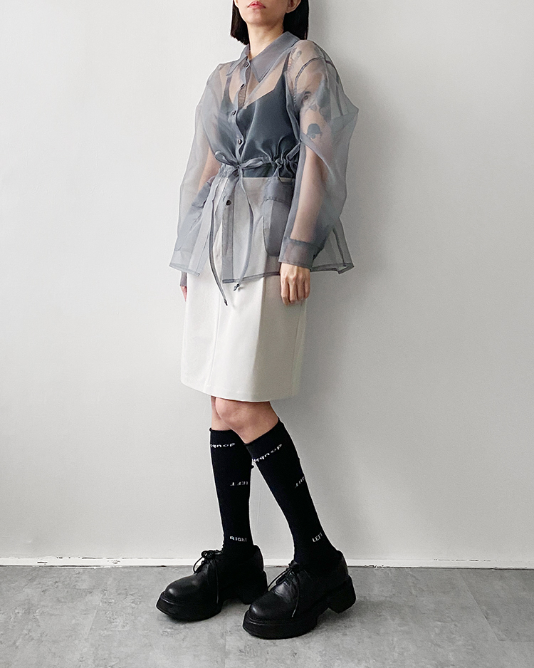 MKT-2888 紗料口袋襯衫 ɢʀᴇʏ