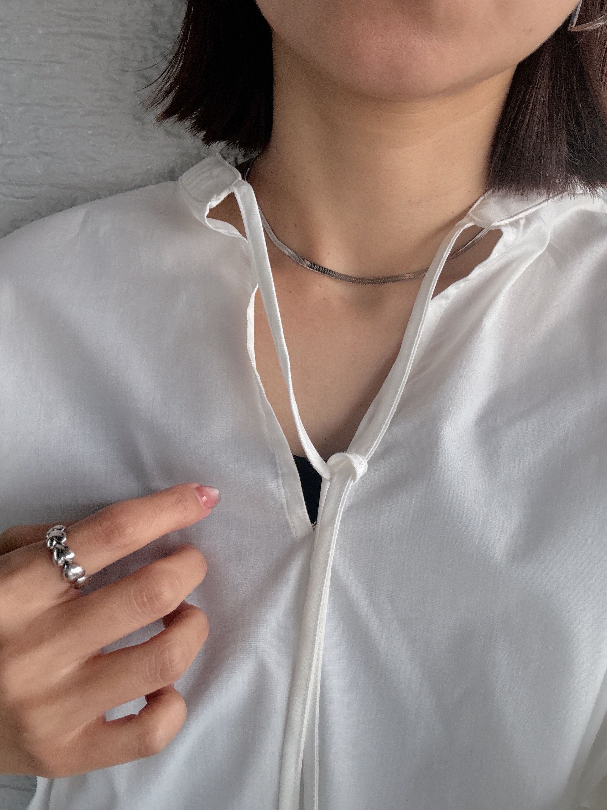 35 flat snake necklace