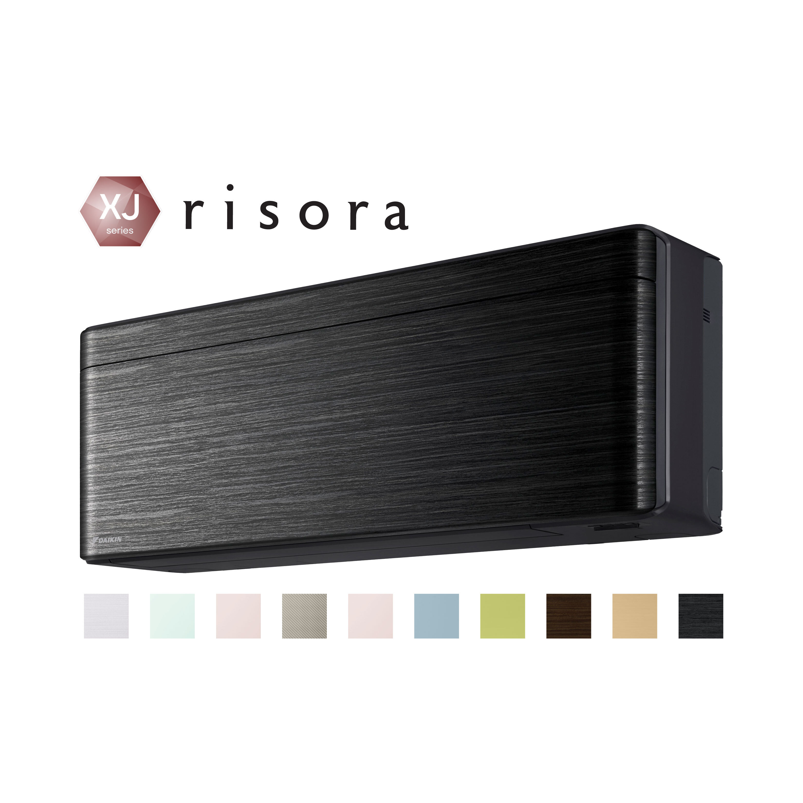 FTXJ35MV1H/B 1.5匹 R32變頻冷暖掛牆分體機 (risora XJ系列) - 黑色室內機