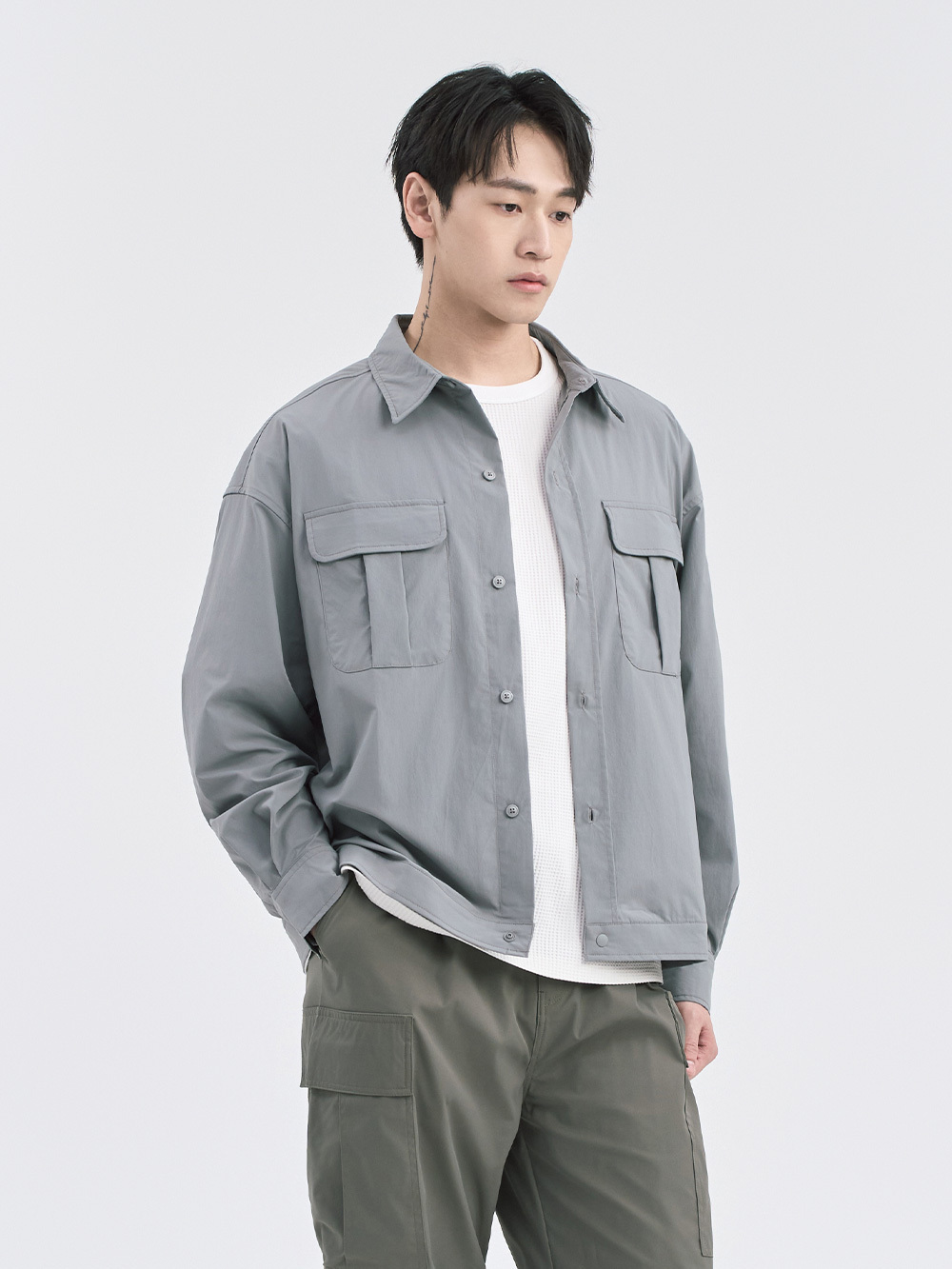 涼感防曬襯衫外套