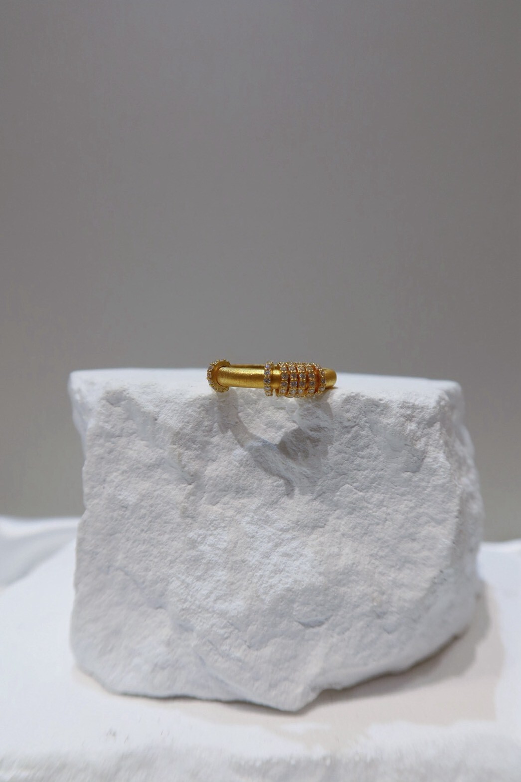 古法鑲鑽時來運轉戒指