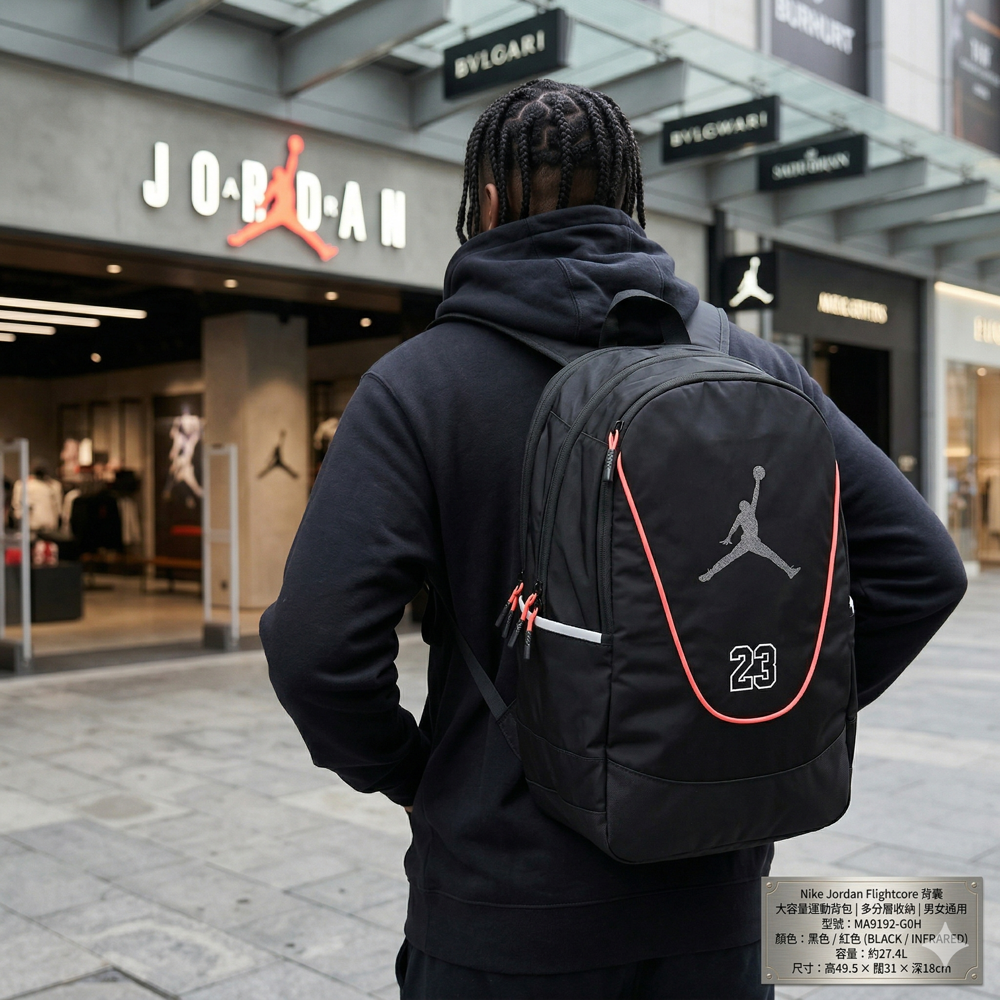 【預購】J0403613　Nike Jordan Flightcore 背囊｜大容量運動背包｜多分層收納｜男女通用 MA9192-G0H