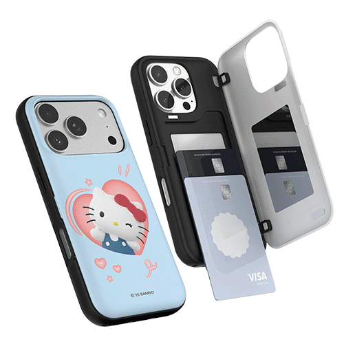 Sanrio - Door Card Case - 翻蓋插卡槽防撞手機雙層保護殼 TY