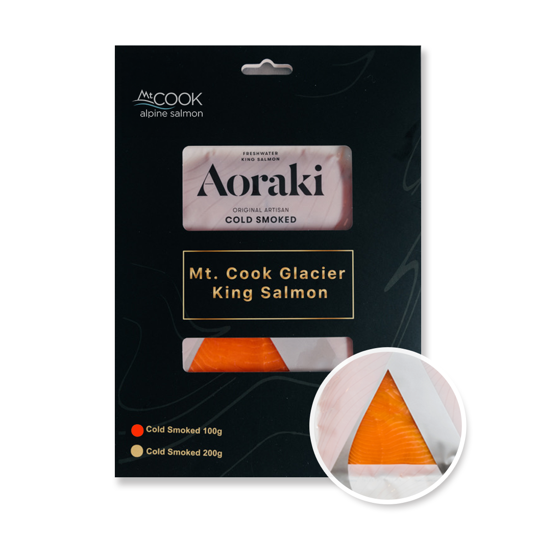 庫克山冰河冷燻帝王鮭魚 (100g)