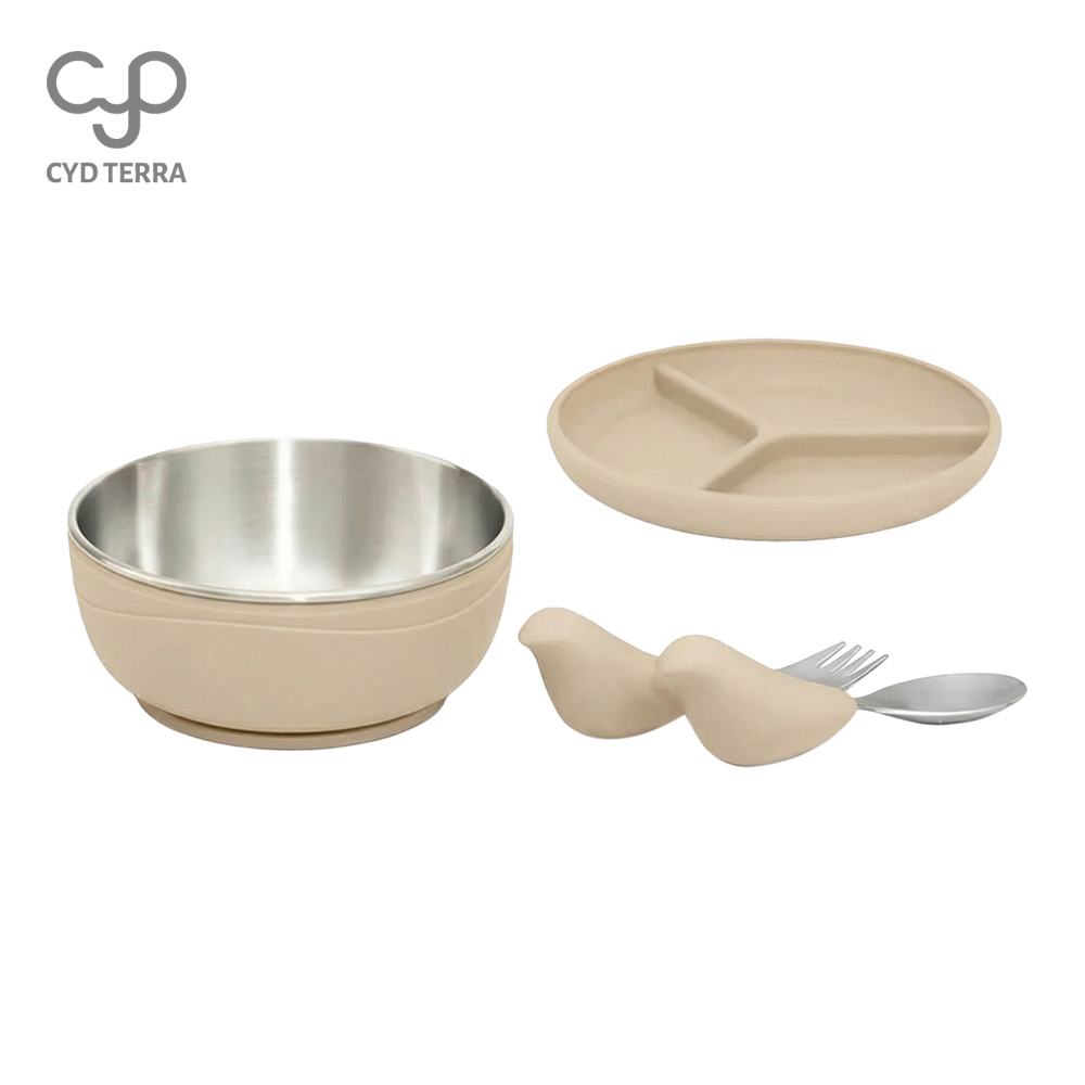 CYD TERRA Picaboo  布咔寶學習餐具組 限量奶茶色