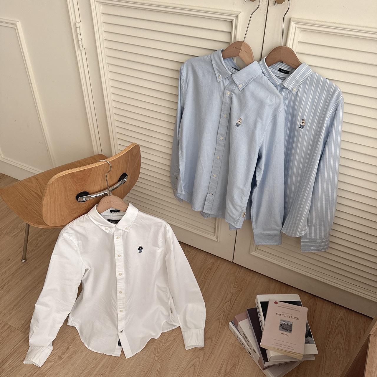 （現貨）韓牌 who a u 修身 長袖襯衫 WHYWG2333F