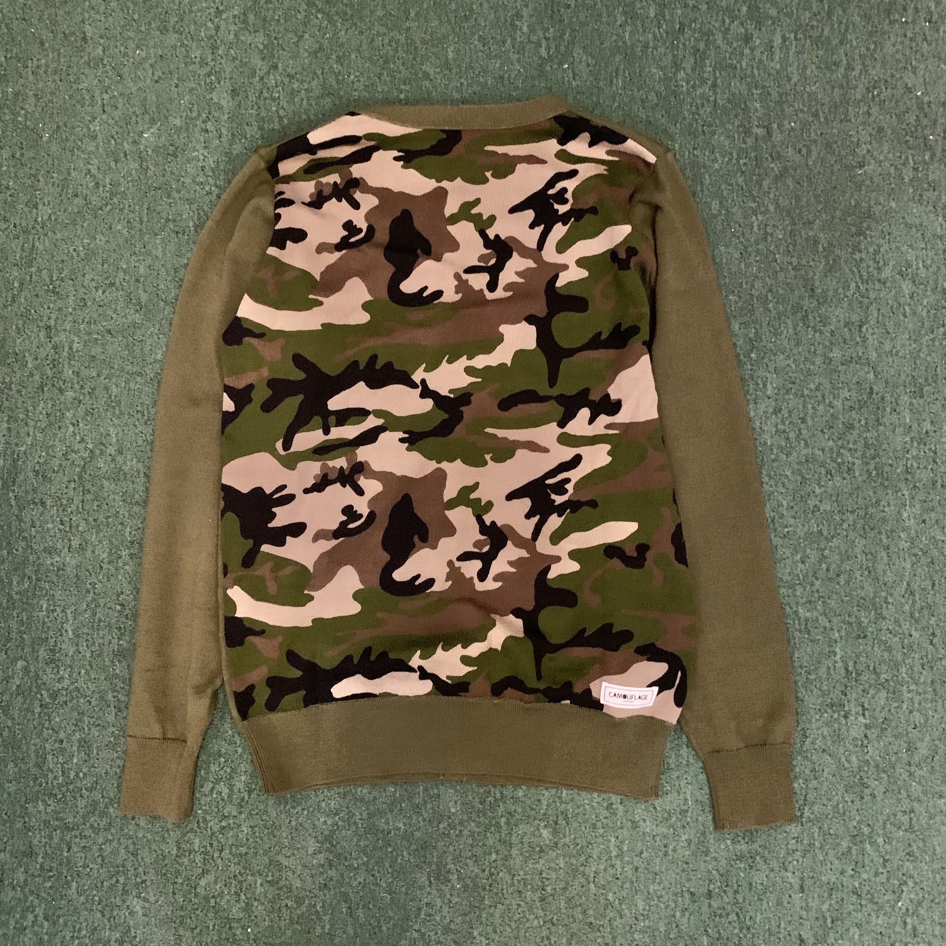 SOPHNET CAMOUFLAGE WOOL CARDIGAN ((USED B )) 中古 - OLIVE SIZE S IN STOCK NOW (現貨發售中)