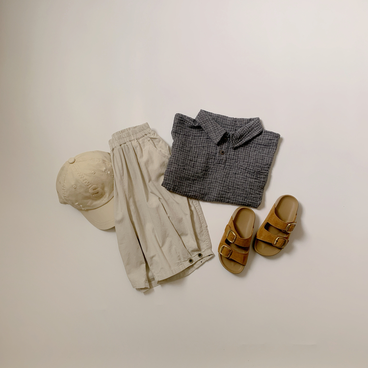 帥氣細格紋POLO衫