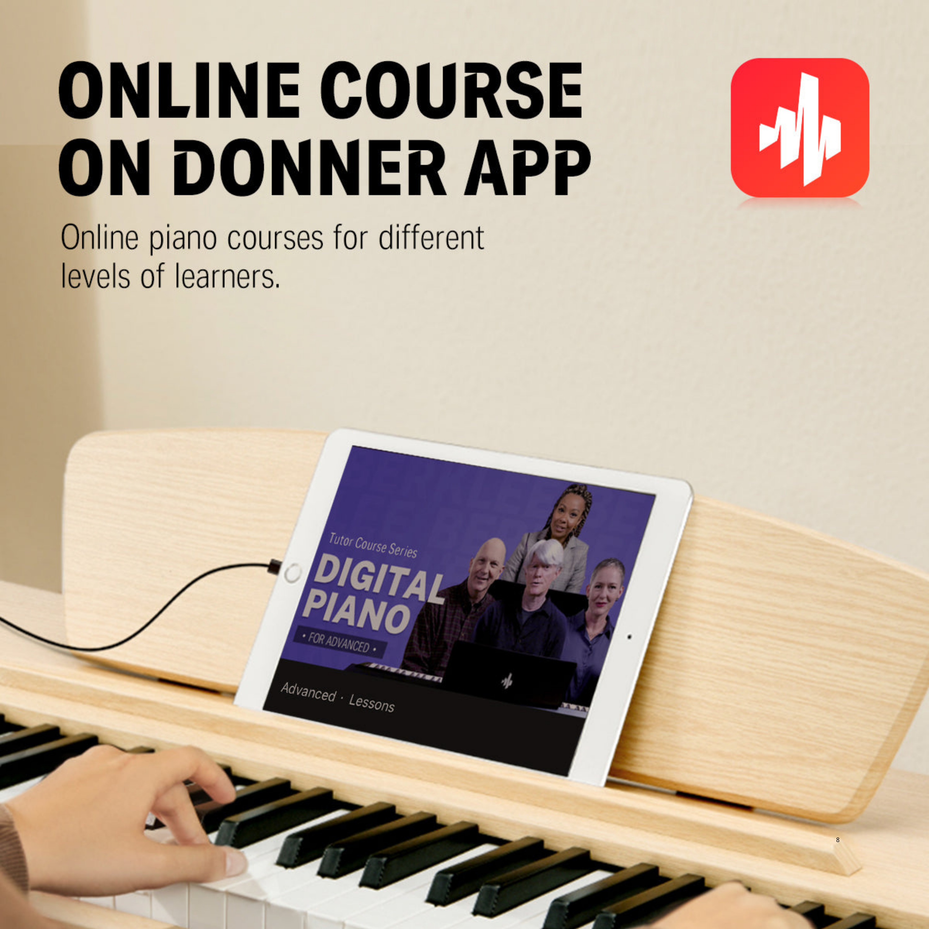 Donner Donner DDP-80 電鋼琴 木質 88 鍵 全配重鍵盤 數位鋼琴 附琴架、三踏板 共三色 第 6 張圖片｜三峽鍵盤 / 鋼琴