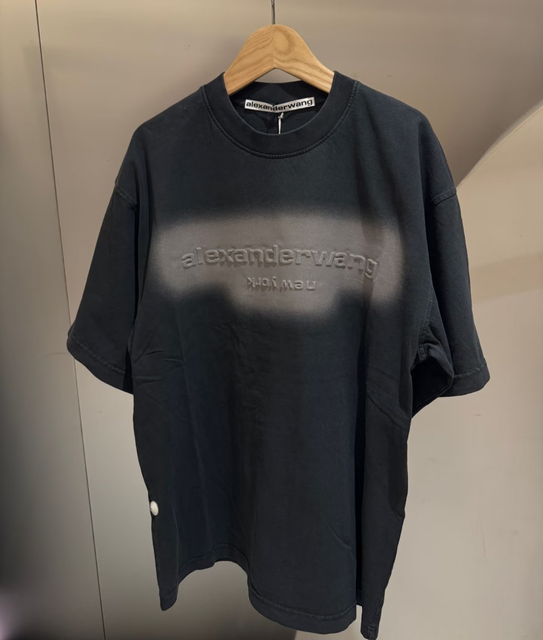 Alexandra wang 黑併灰 字母Logo Tee