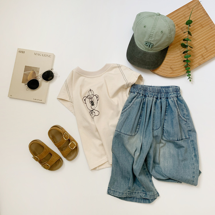 夏季百搭水洗牛仔褲