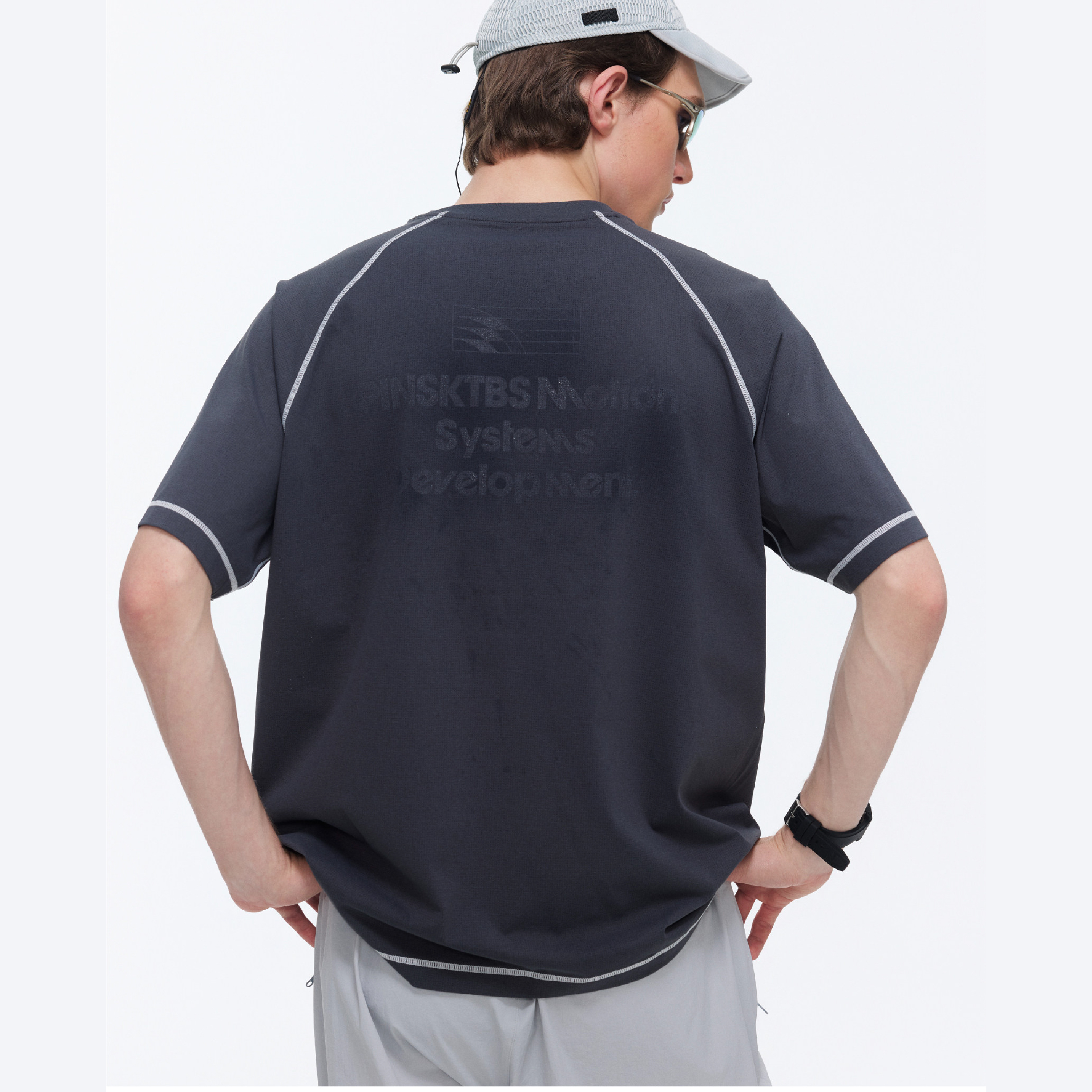 PIN SKTBS Small Mesh Tee 水顯標語印花短Tee [P-T1626]