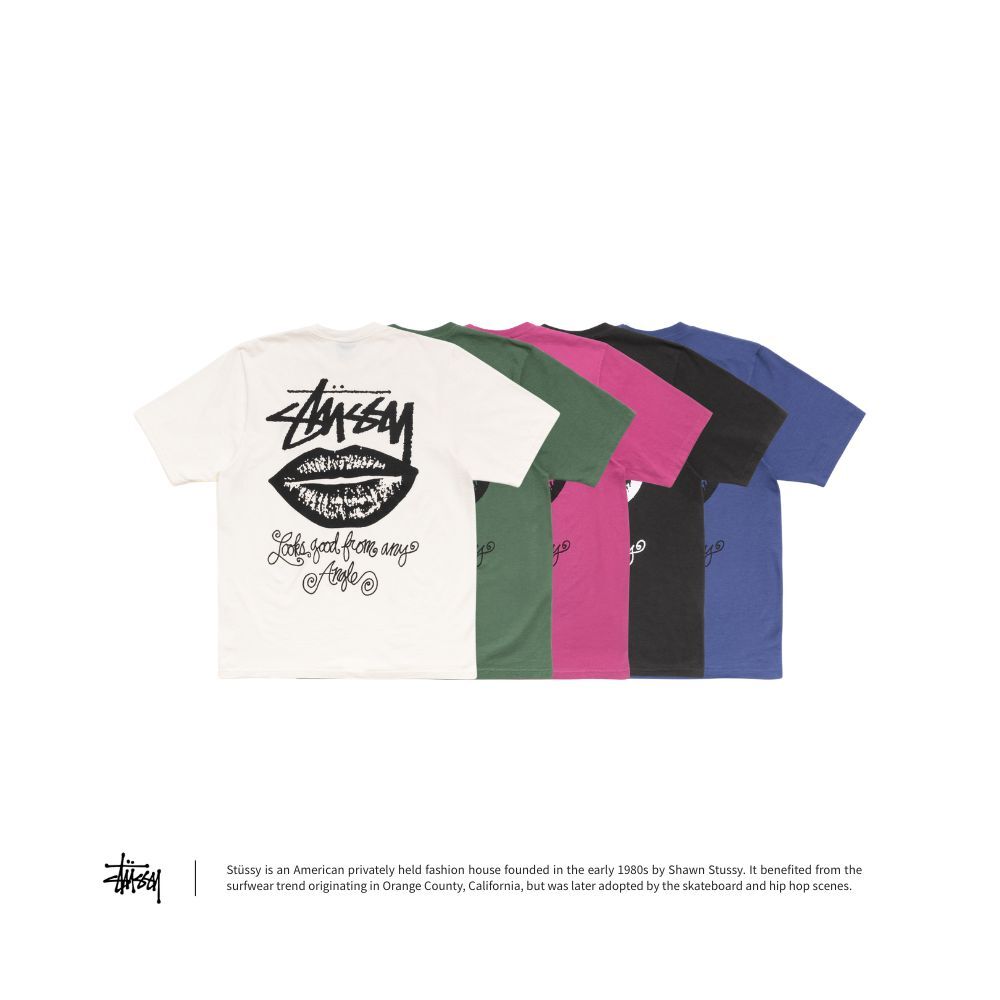 "代購" Stussy ANY ANGLE TEE PIGMENT DYED 嘴唇