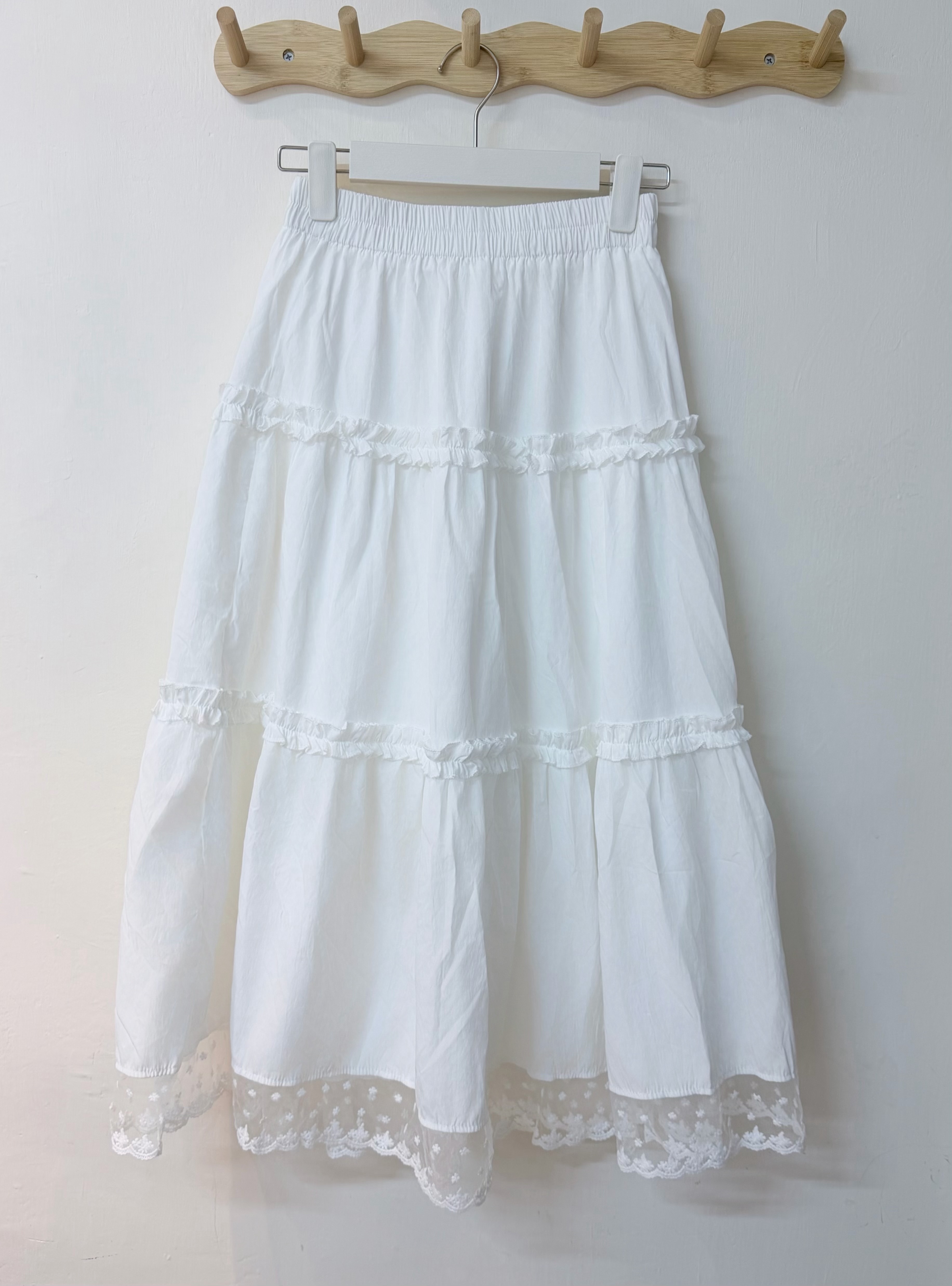 🌟小個子OK 裙長84cm.ᐟ🌟蕾絲拼接蛋糕半身裙