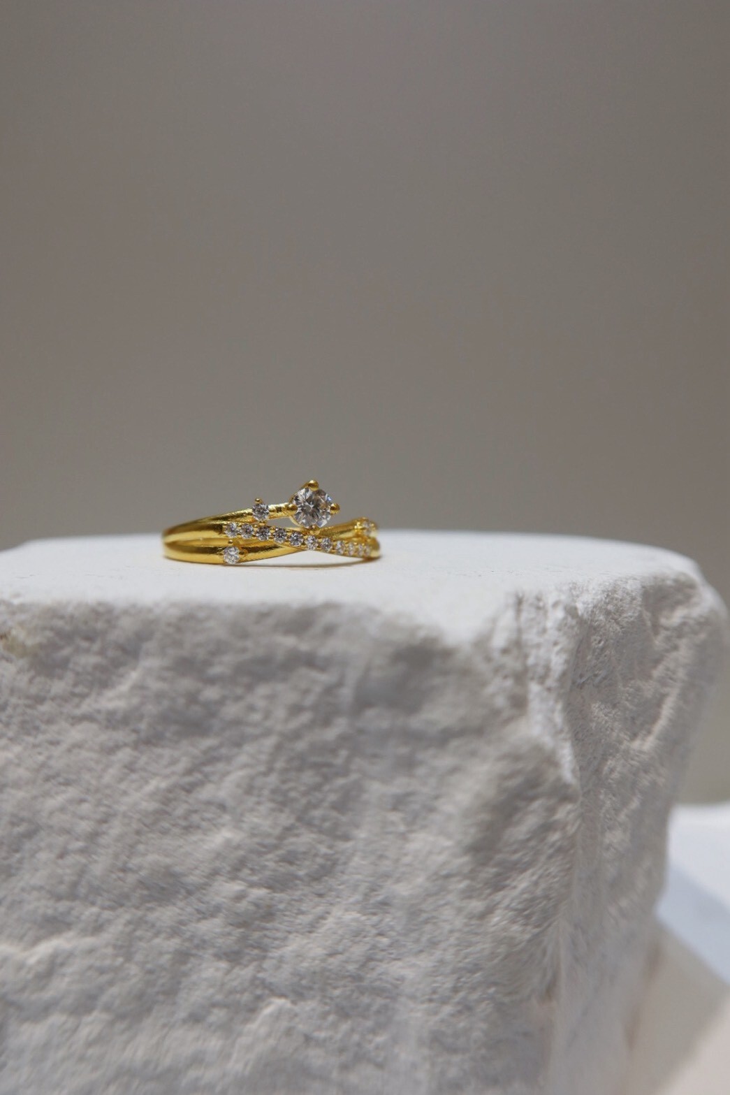 古法流光交叉戒指