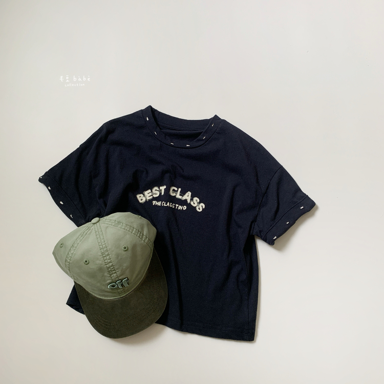 日系簡約英字短袖上衣