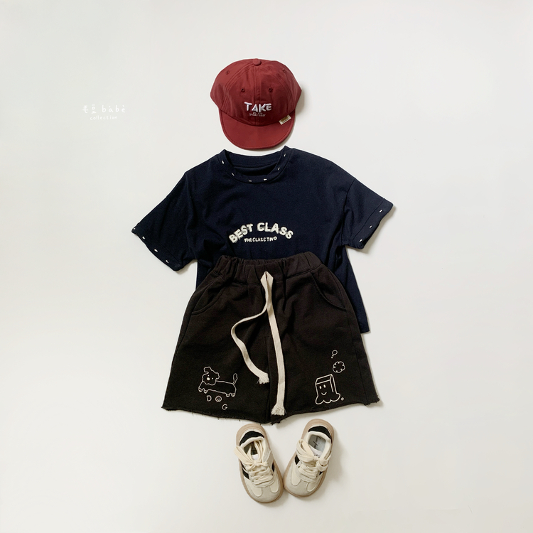 日系簡約英字短袖上衣