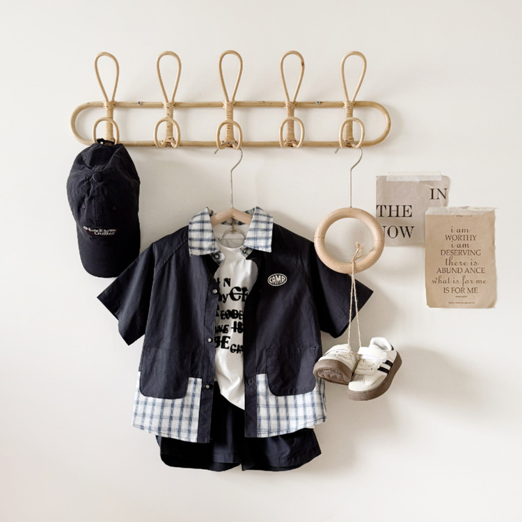 韓系襯衫三件式套裝