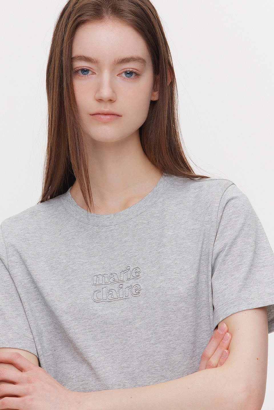 <韓國代購> MARIE CLAIRE LOGO PATCH SHORT SLEEVE TEE