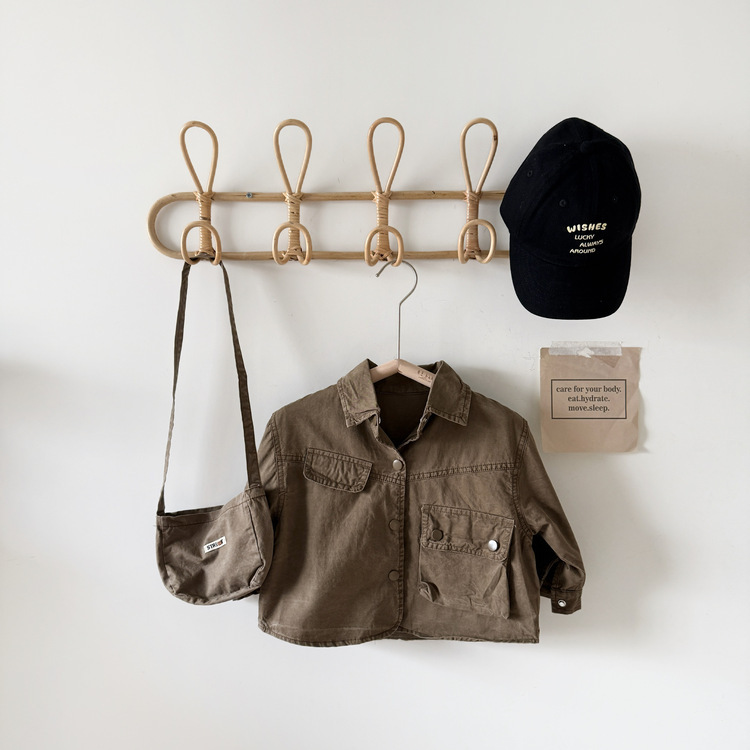 帥氣口袋工裝襯衫|含包