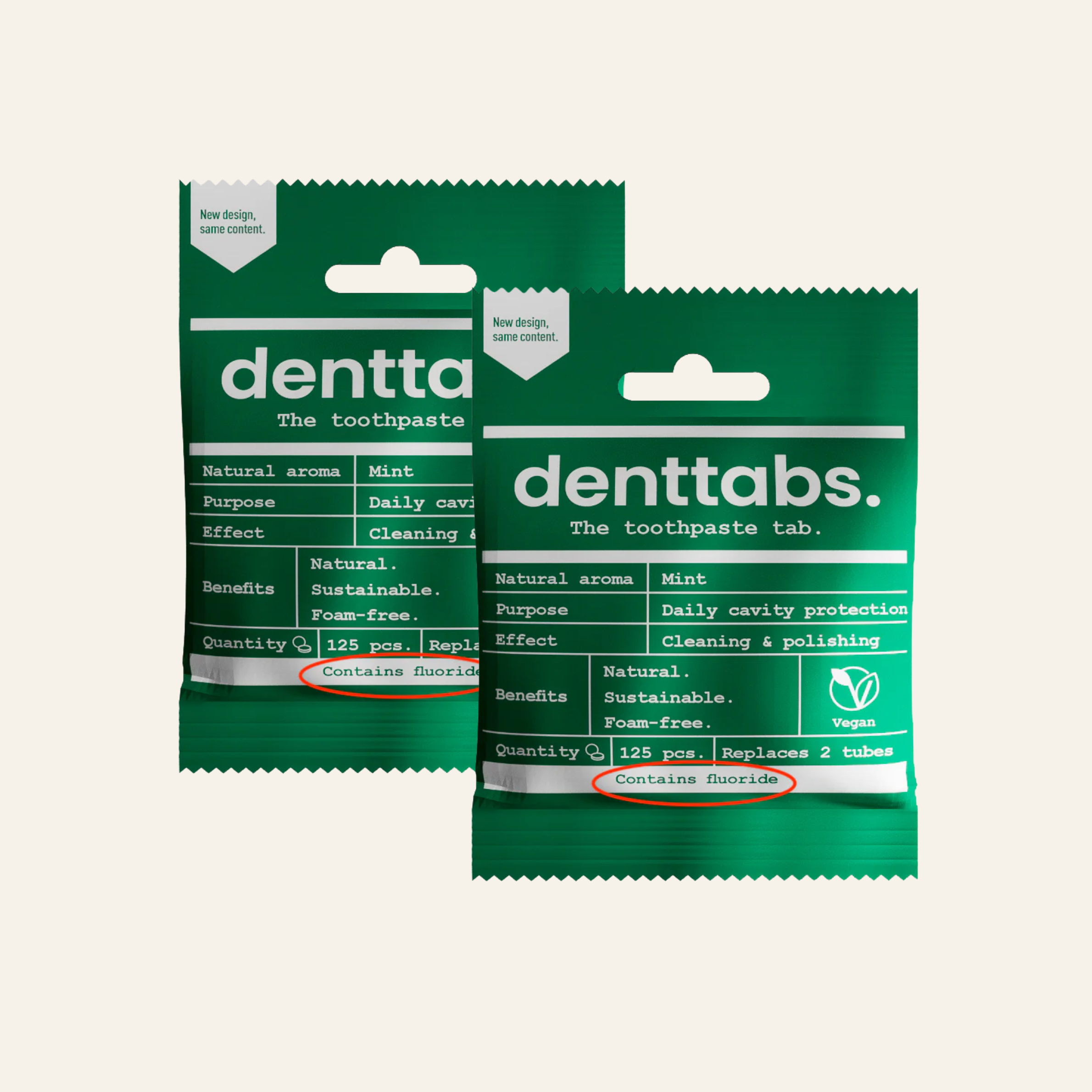 （定期購）【denttabs.】天然護理牙膏錠 丹特一錠淨 125錠 - 每包60天份