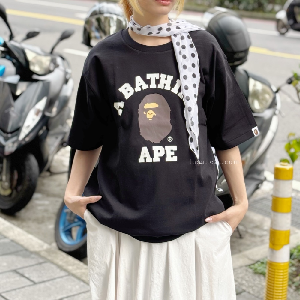 A BATHING APE BAPE COLLEGE TEE 基本款 LOGO 大頭 短袖 中性 三色