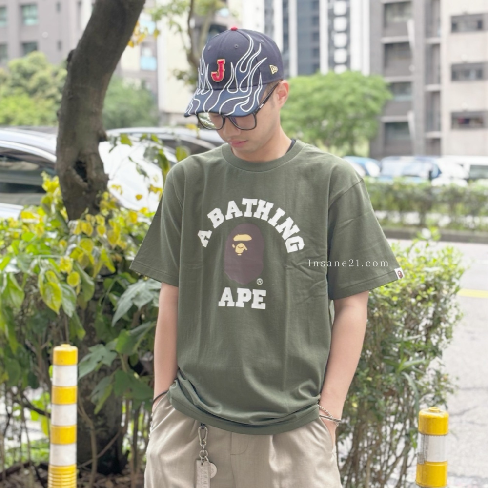 A BATHING APE BAPE COLLEGE TEE 基本款 LOGO 大頭 短袖 中性 三色