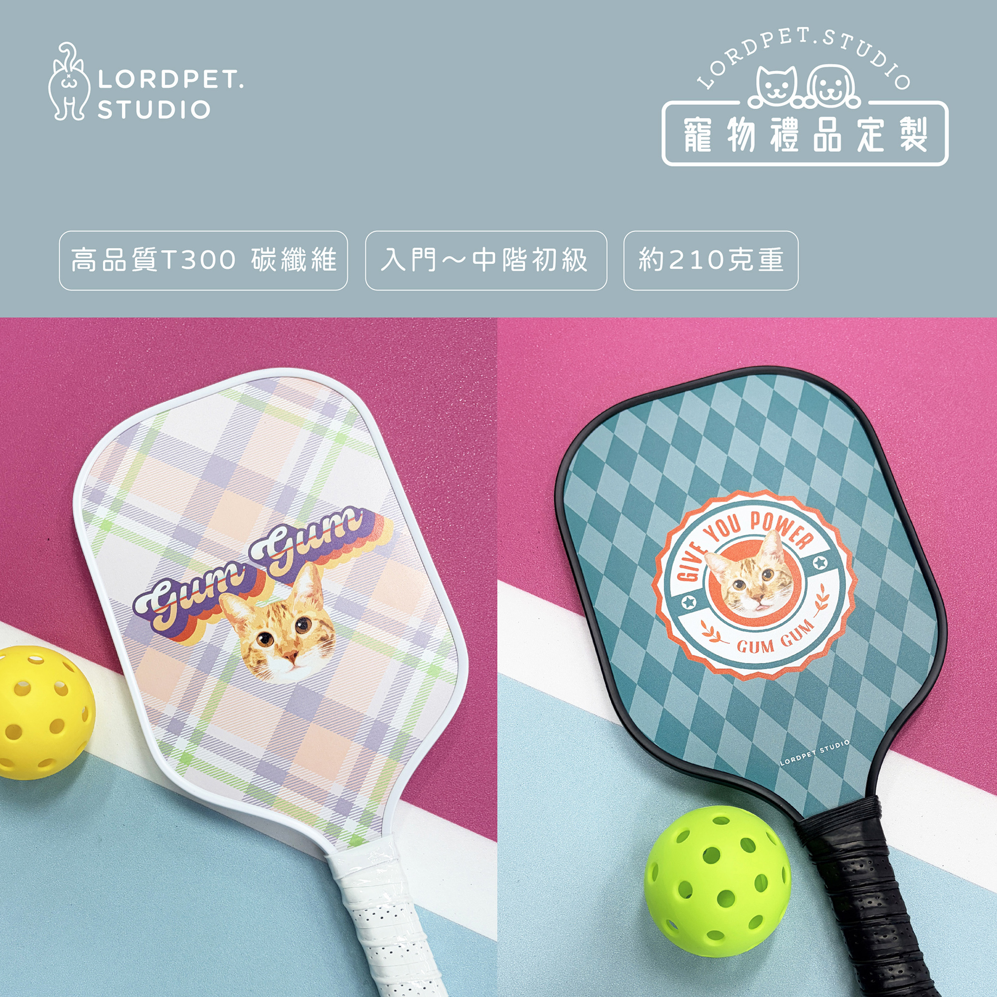 客製化寵物匹克球拍