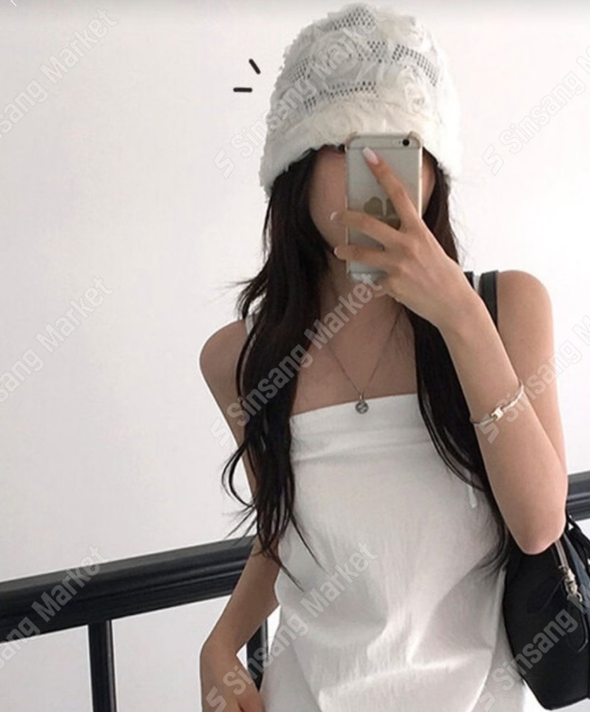 A4035 蕾絲小花帽 / 2colors