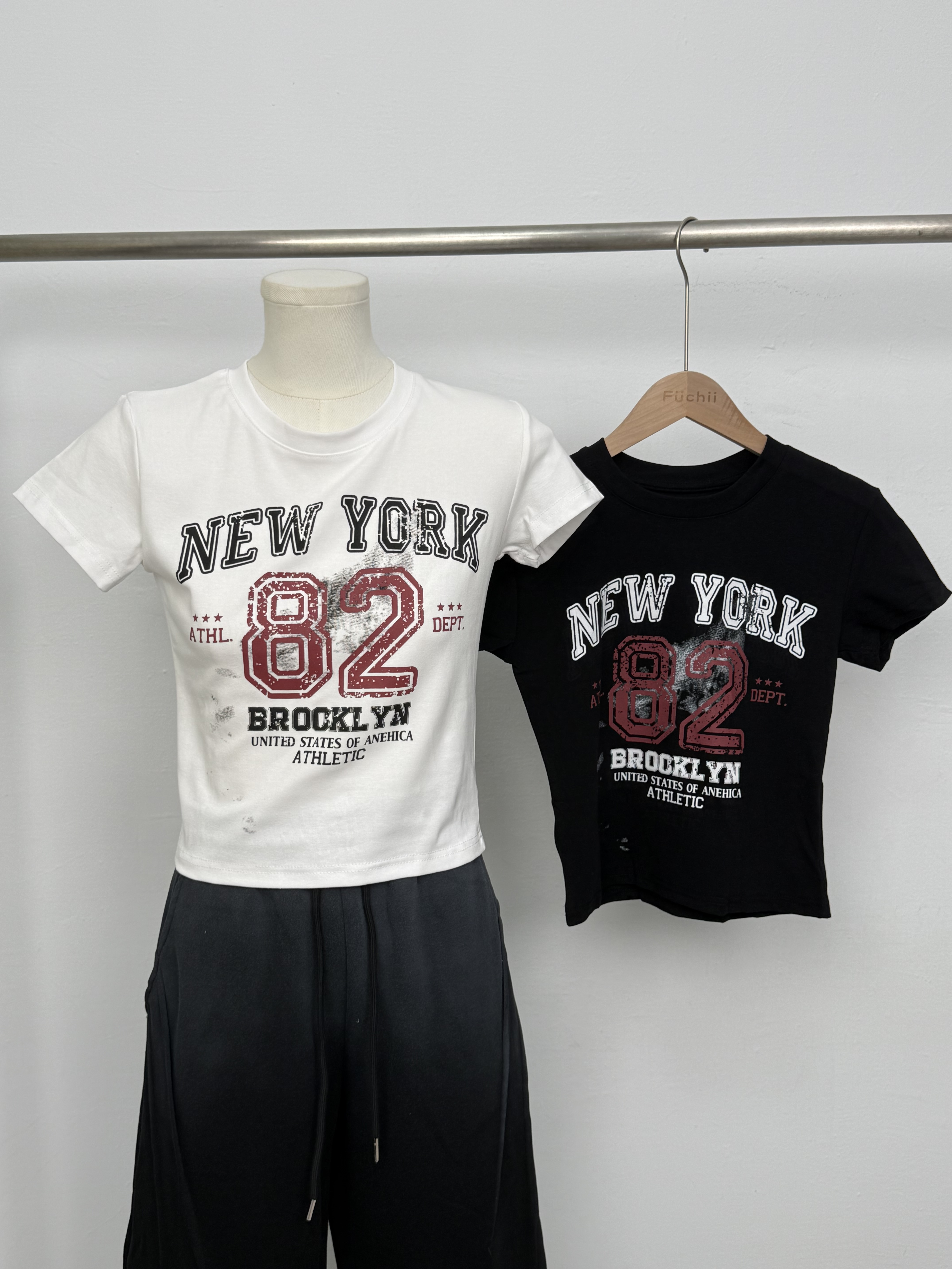 NEW 美式數字印花短袖上衣