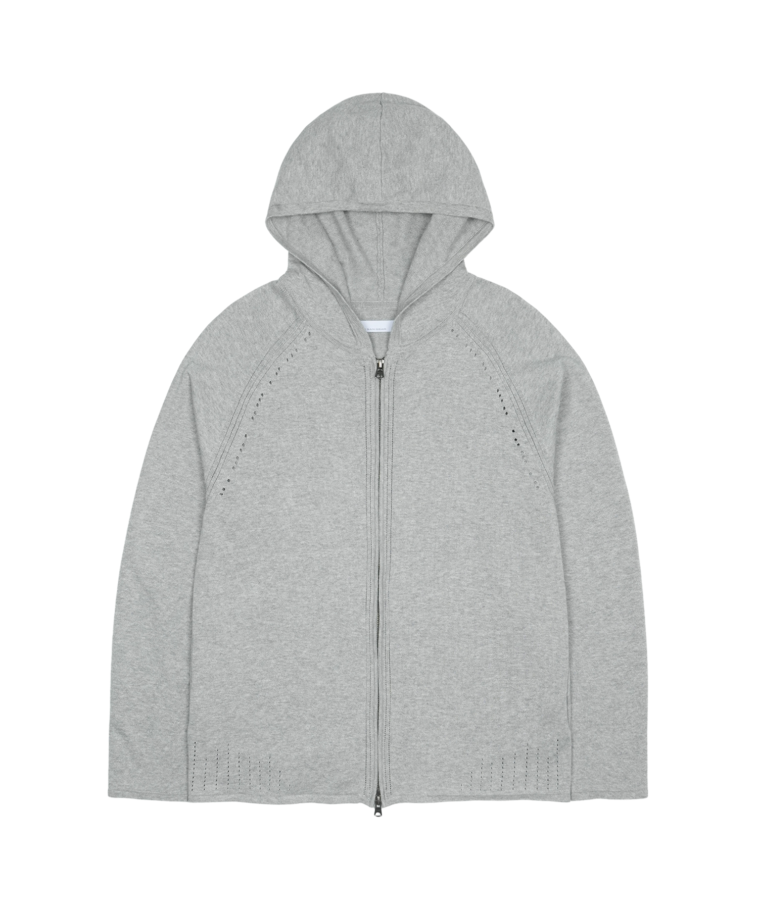 SAN SAN GEAR |KNIT ZIP-UP HOODIE "MELANGE GREY"
