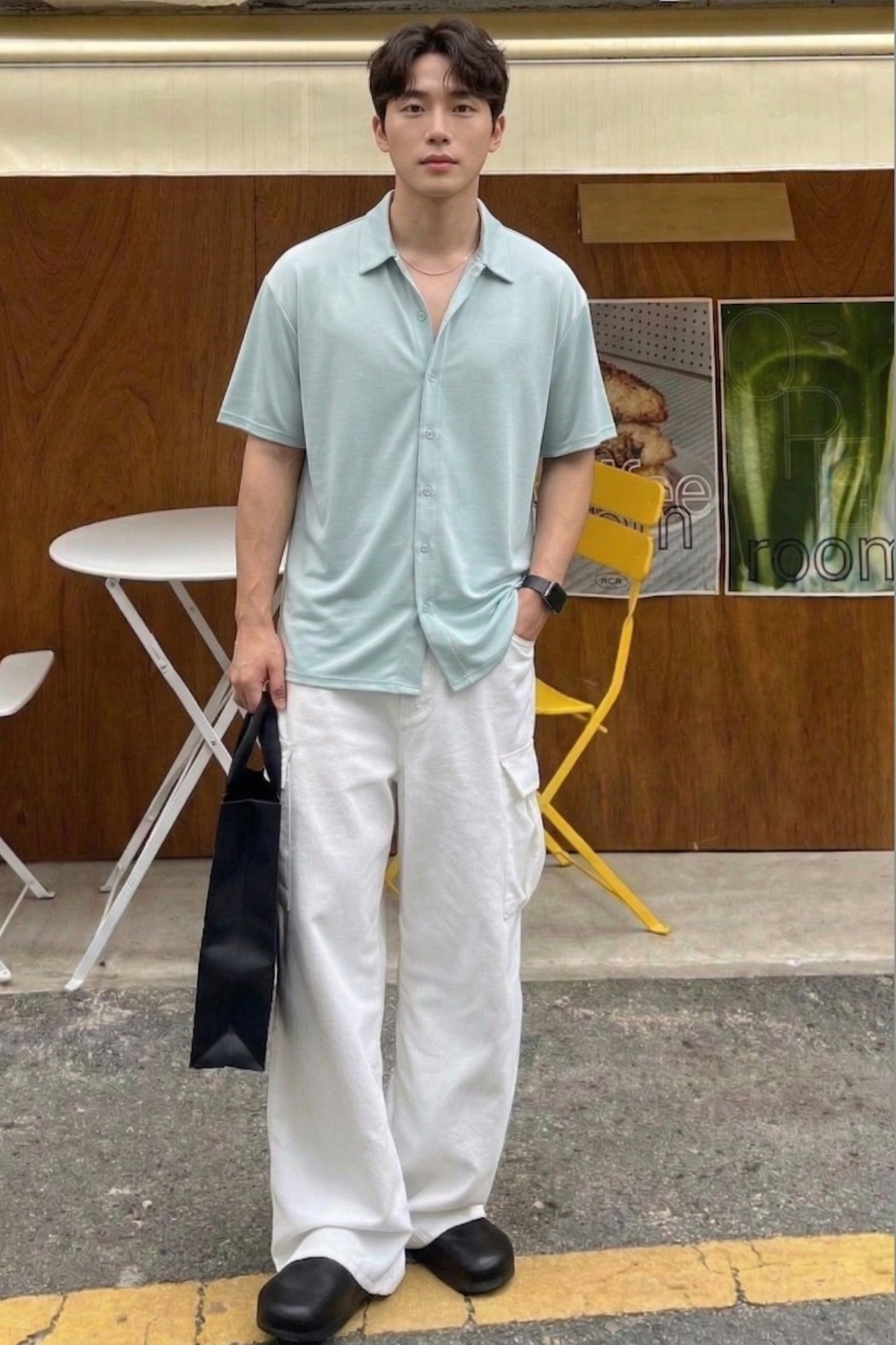 Silky Lightweight Cotton-Feel Shirt (U)
