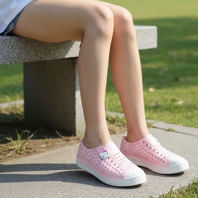 [現貨] 23182-KT Sanrio Hello Kitty Q 彈透氣懶人鞋 #TW-SC23-823638 粉紅色