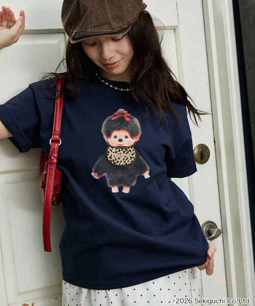 PUBLUX / Monchhichi Mixed Material T-Shirt
