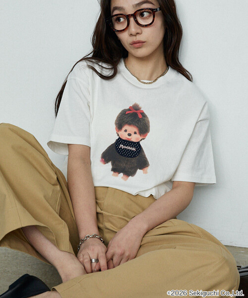 PUBLUX / Monchhichi Mixed Material T-Shirt