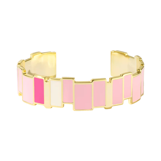 1BU0407-106 [BANGLEUP] Inès Multi Bangle Cotton Pink #BUP23-INM-BAO16 (EU)