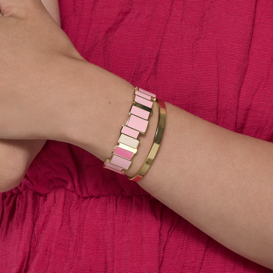 1BU0407-106 [BANGLEUP] Inès Multi Bangle Cotton Pink #BUP23-INM-BAO16 (EU)