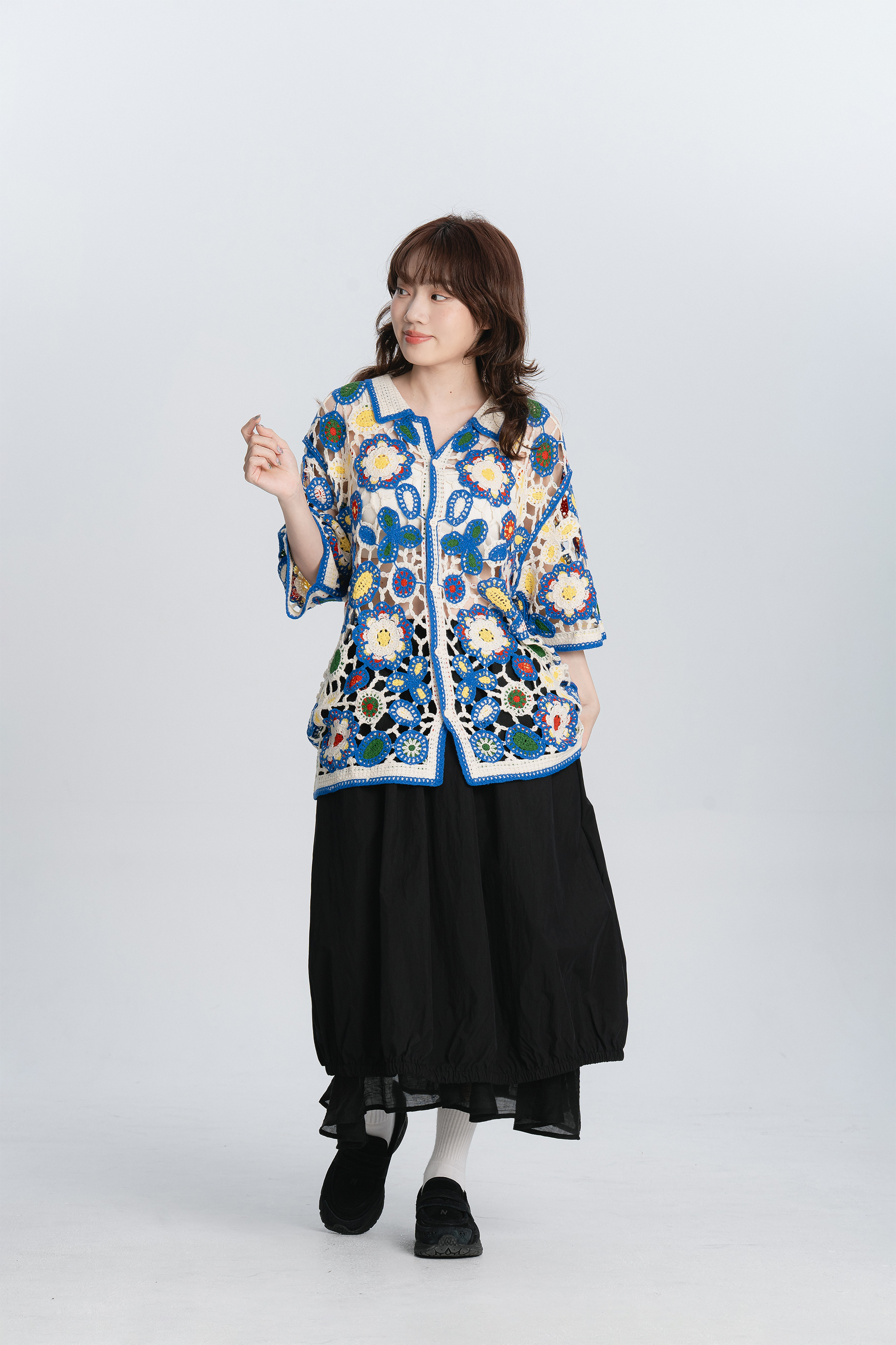 夏日Hawaii雕花針織短襯