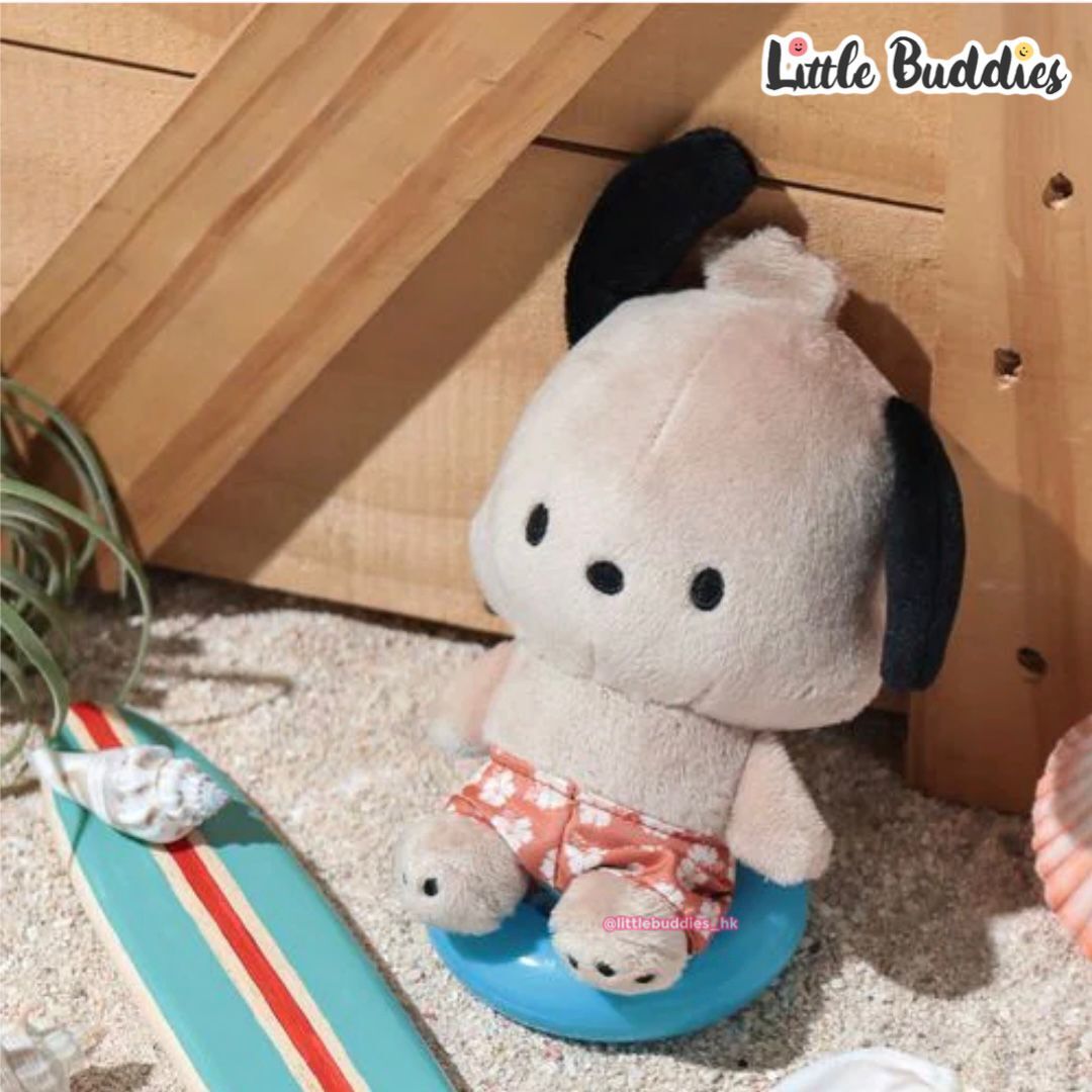 日本限定 Sanrio 日燒夏威夷花花衫造型公仔匙扣