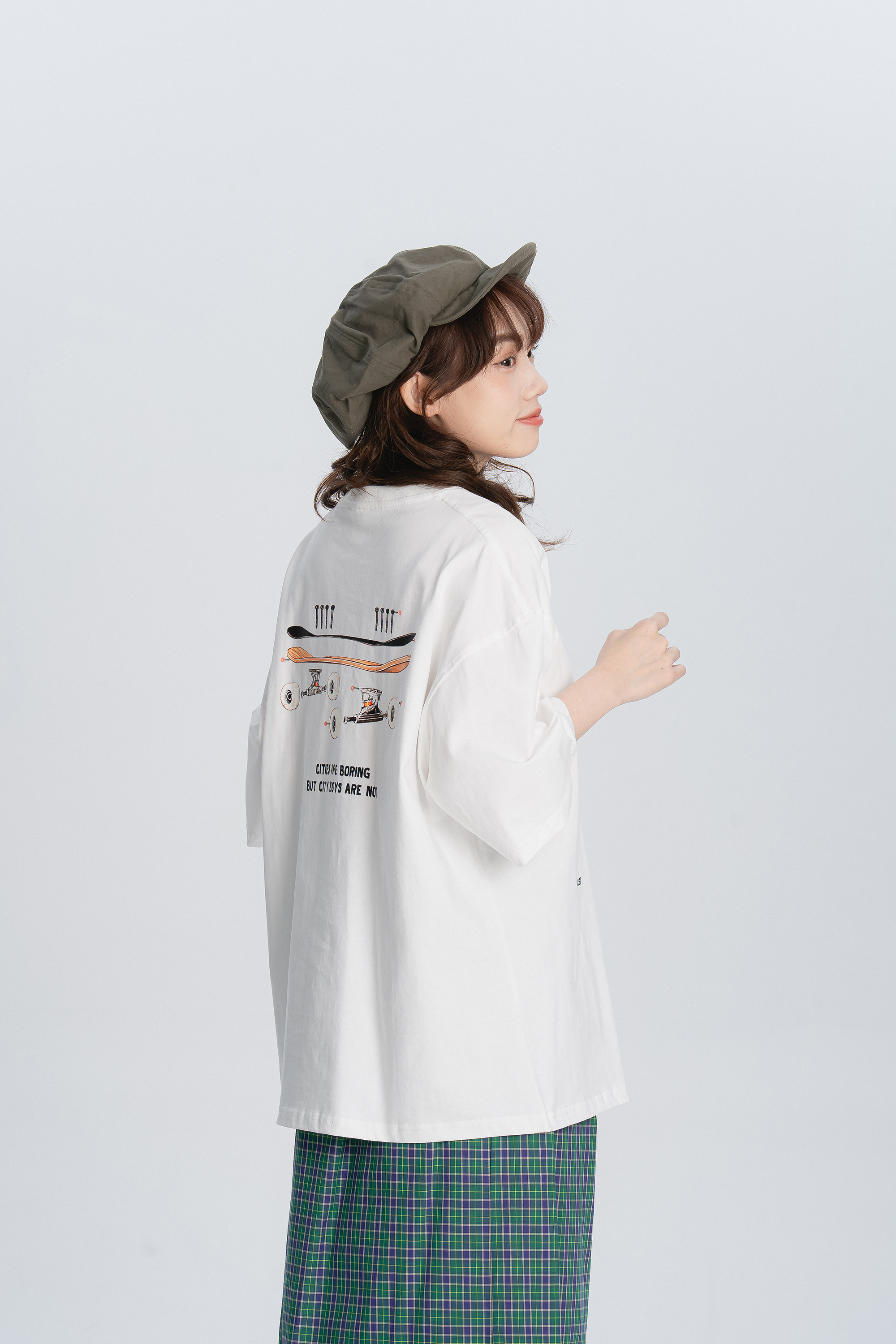 滑板CITY BOYS印花t 2色