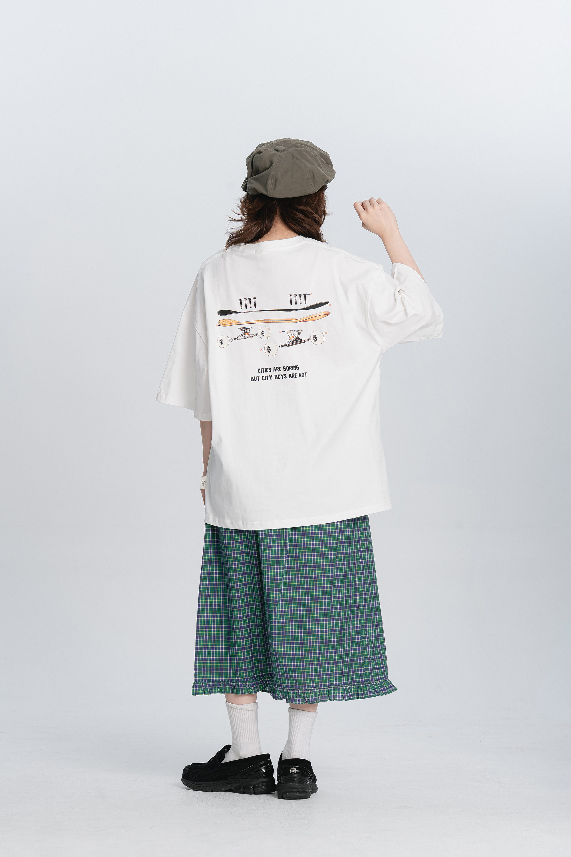 滑板CITY BOYS印花t 2色