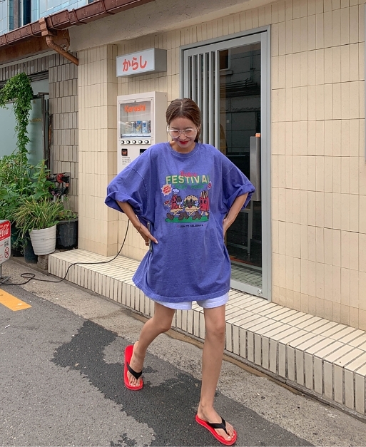 ᴴᴼᵀ ▸▸店長推薦◃◃ 春夏新款/薯條水洗長版上衣 MANIFEST正韓🇰🇷